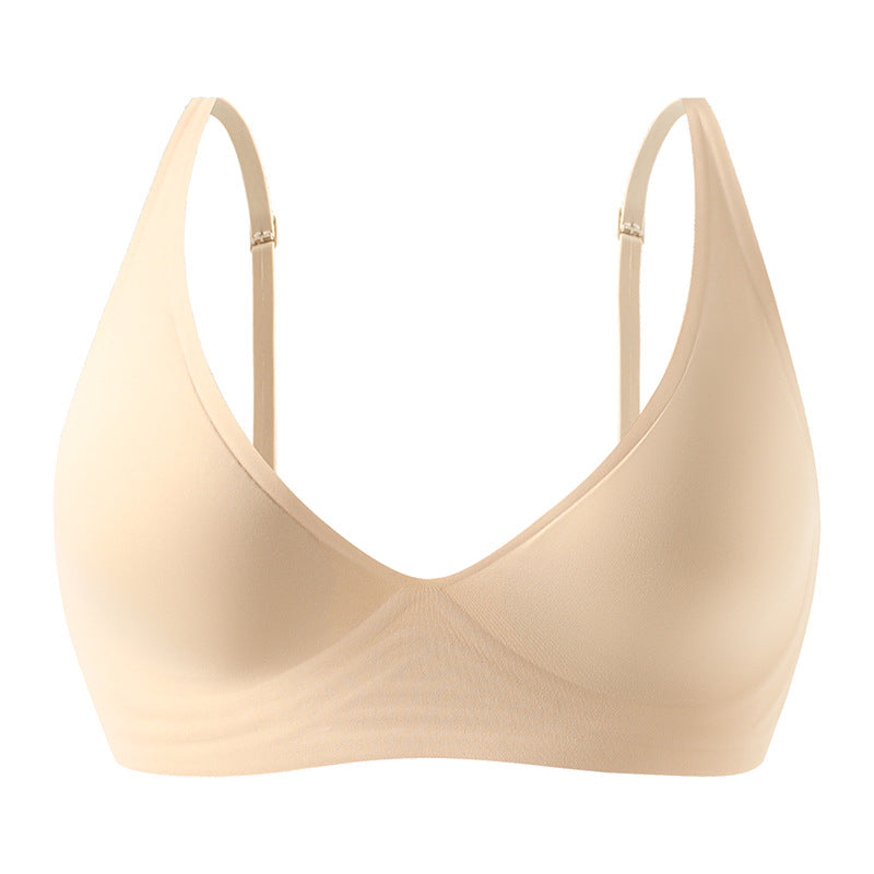 Semi-structured Cup Jelly Bar Soft-support Wireless Bra