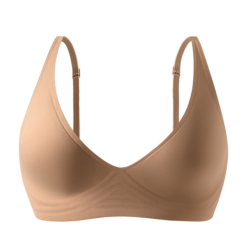 Semi-structured Cup Jelly Bar Soft-support Wireless Bra