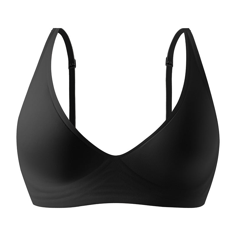 Semi-structured Cup Jelly Bar Soft-support Wireless Bra