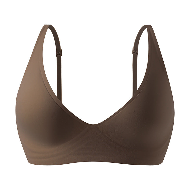 Semi-structured Cup Jelly Bar Soft-support Wireless Bra